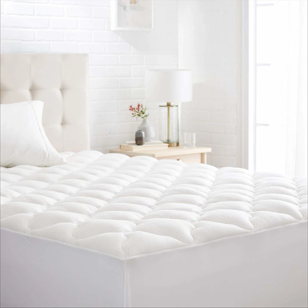 Soft and Plush Bamboo Fitted Mattress Topper