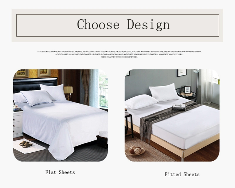 Luxury Apartment Villa Hotel Style Sateen Jacquard 100% Cotton Sheets Linen