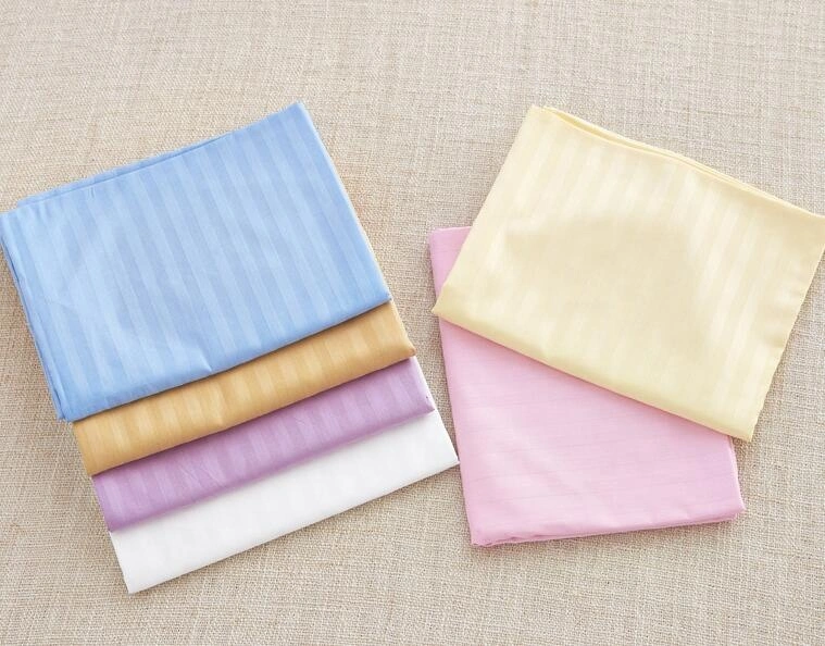 Mercerized Fabric 1cm 3cm Stripe Satin 300tc 173*120 100% Cotton Fabric Hotel/Home/Hospital Bedding Fabric