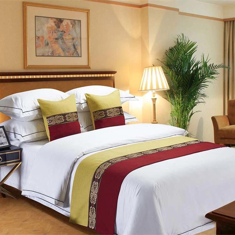 Hotel Luxury Cotton Bed Sheet Cover Runner Bedding Hotel Linens