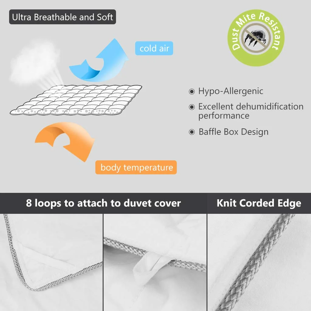 Wholesale 100% Cotton Duck Down Alternative Duvet Goose Feather Comforter