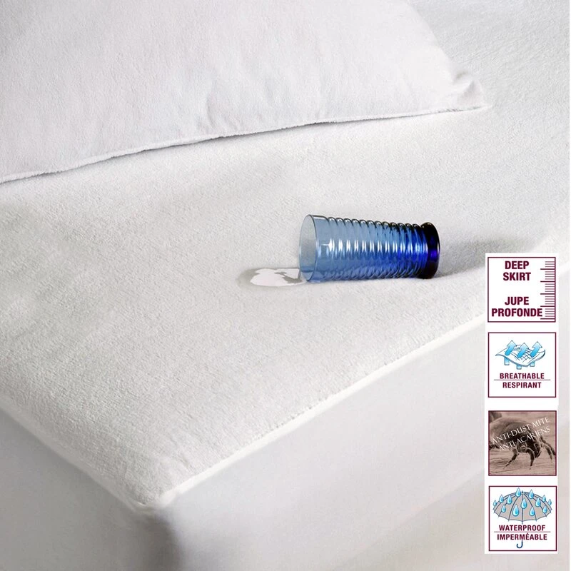 Terry Hypoallergy and Breathable Waterproof Mattress Topper