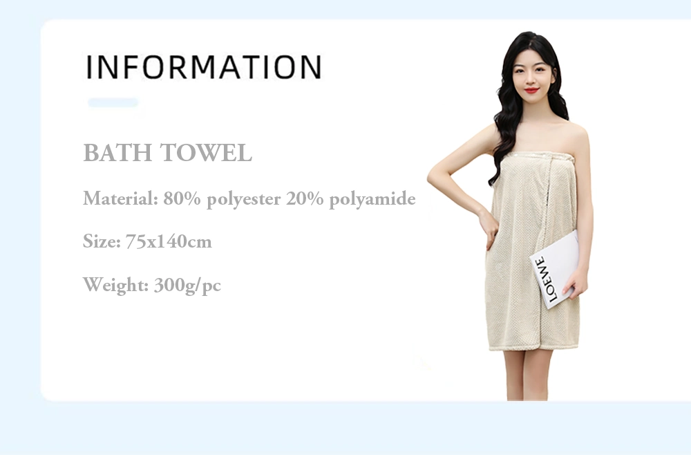 Wholesale Women Bath Linens Bath Towel Custom Logo Is Available Home and Hotel Wearable Bath Linens