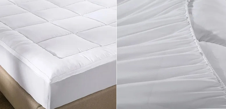 Bedding Quilted Fitted Sheet Mattress Cover Mattress Pad Topper Stretches up to 16 Inches Deep-Mattress Topper