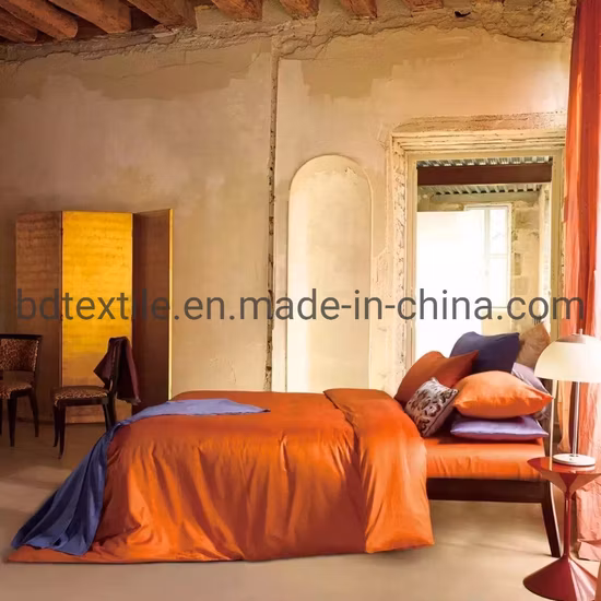 100% Polyester Microfiber Dyed Bed Sheet Fabric for Hotel