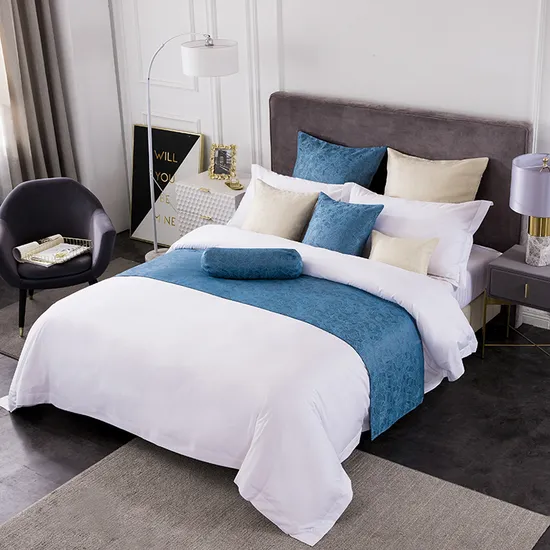 Hotel Luxury Cotton Bed Sheet Cover Runner Bedding Hotel Linens