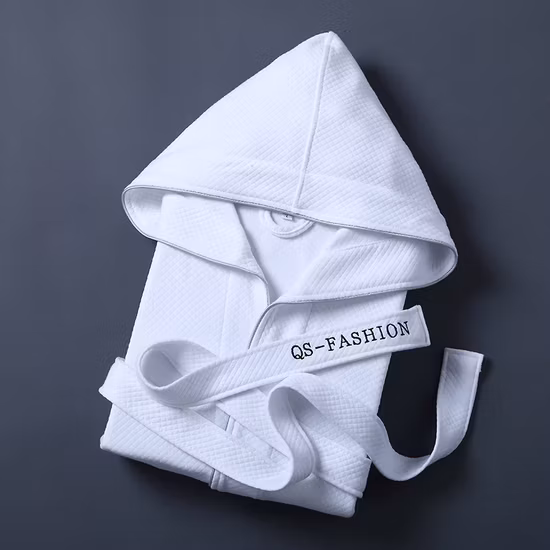 Custom 100% Cotton SPA Bath Robe Hotel Luxury Bathrobes for Men and Women