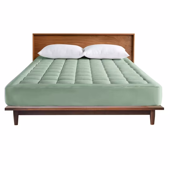 Queen Mattress Pad Cover Pillow Top Cottoncooling Mattress Topper Top with Down Alternative Fill